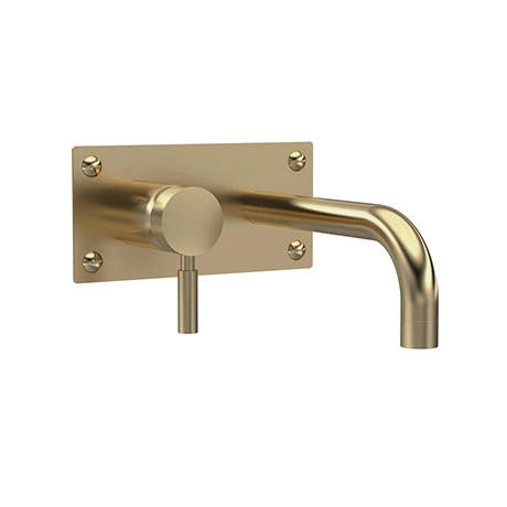 Hudson Reed Tec Single Lever Wall Mounted Bath/Basin Filler - Brushed Brass - PK828 3 Hudson Reed Tec Single Lever Wall Mounted Bath/Basin Filler - Brushed Brass - PK828