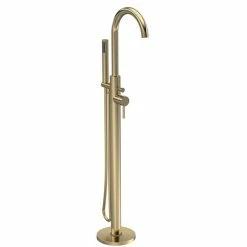 Hudson Reed Tec Single Lever Mono Free-standing Bath Shower Mixer - Brushed Brass - PN821