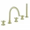 Crosswater MPRO Crosshead Brushed Brass 5 Hole Set Bath Shower Mixer - PRC450DF 2 Crosswater MPRO Crosshead Brushed Brass 5 Hole Set Bath Shower Mixer - PRC450DF -Bath Taps Shop PRC450DF P