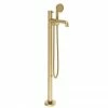 Crosswater - MPRO Industrial Bath Shower Mixer Floor Standing Brushed Brass - PRI416FUB 1 Crosswater - MPRO Industrial Bath Shower Mixer Floor Standing Brushed Brass - PRI416FUB -Bath Taps Shop PRI416FUB M