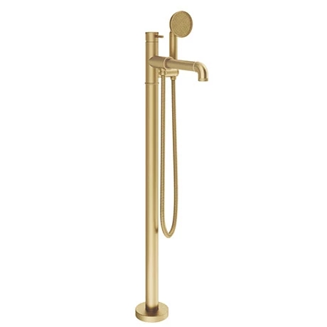 Crosswater - MPRO Industrial Bath Shower Mixer Floor Standing Brushed Brass - PRI416FUB 3 Crosswater - MPRO Industrial Bath Shower Mixer Floor Standing Brushed Brass - PRI416FUB