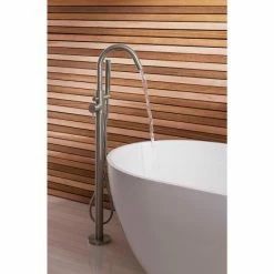 Crosswater MPRO Floor Mounted Freestanding Bath Shower Mixer - Brushed Stainless Steel - PRO416FV 8 Crosswater MPRO Floor Mounted Freestanding Bath Shower Mixer - Brushed Stainless Steel - PRO416FV -Bath Taps Shop PRO416FV D2 460
