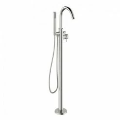 Crosswater MPRO Floor Mounted Freestanding Bath Shower Mixer - Brushed Stainless Steel - PRO416FV