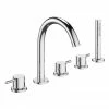 Crosswater MPRO 5 Tap Hole Bath Shower Mixer with Kit - Chrome - PRO450DC 1 Crosswater MPRO 5 Tap Hole Bath Shower Mixer with Kit - Chrome - PRO450DC -Bath Taps Shop PRO450DC P
