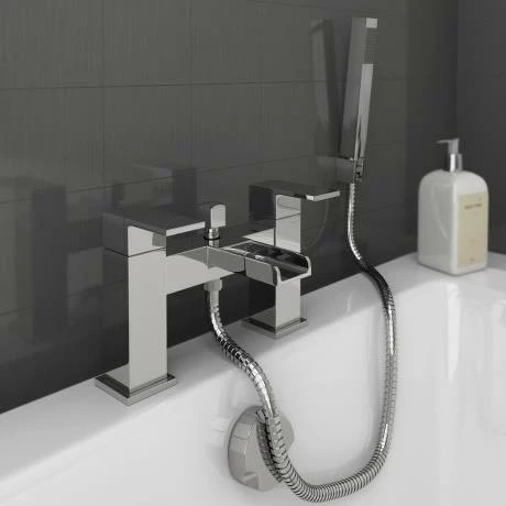 Monza Waterfall Bath Shower Mixer Taps + Shower Kit 4 Monza Waterfall Bath Shower Mixer Taps + Shower Kit - Image 2
