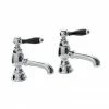 Imperial Radcliffe Chrome 3/4" Bath Pillar Taps with Black Levers 2 Imperial Radcliffe Chrome 3/4" Bath Pillar Taps with Black Levers -Bath Taps Shop RADBATHTAPSBCP P