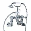 Imperial Radcliffe Chrome Wall Mounted Bath Shower Mixer with White Levers 1 Imperial Radcliffe Chrome Wall Mounted Bath Shower Mixer with White Levers -Bath Taps Shop RADBSMWMWCP P1