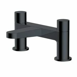 RAK - Petit Round Deck Bath Filler Matt Black - RAKPER3004B