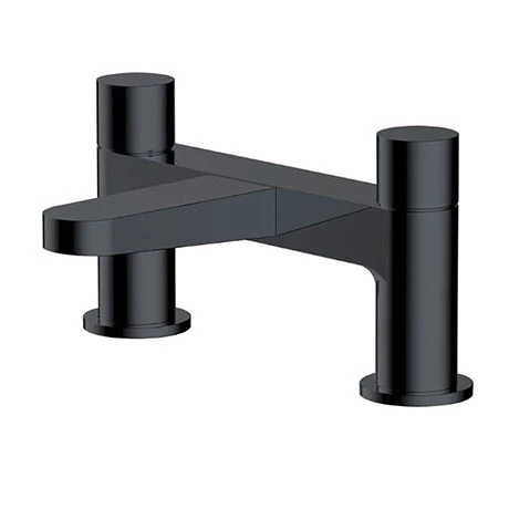 RAK - Petit Round Deck Bath Filler Matt Black - RAKPER3004B 3 RAK - Petit Round Deck Bath Filler Matt Black - RAKPER3004B