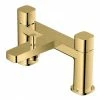 RAK - Petit Square Deck Bath Shower Mixer- Brushed Gold - RAKPES3005G 2 RAK - Petit Square Deck Bath Shower Mixer- Brushed Gold - RAKPES3005G -Bath Taps Shop RAKPES3005G m