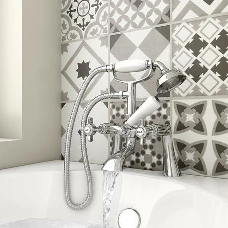 Regent Traditional Bath Shower Mixer Taps - Chrome 4 Regent Traditional Bath Shower Mixer Taps - Chrome - Image 2