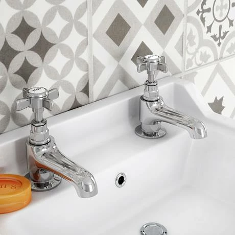 Regent Traditional Basin and Bath Taps - Chrome 4 Regent Traditional Basin and Bath Taps - Chrome - Image 2