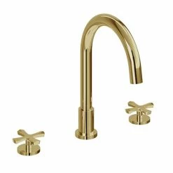 Burlington Riviera Art Deco Gold 3 Hole Bath Filler