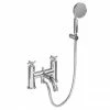Burlington Riviera Art Deco Chrome Bath Shower Mixer with Shower Kit -Bath Taps Shop RIV4 CHR P