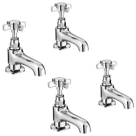 Regent Traditional Basin and Bath Taps - Chrome 3 Regent Traditional Basin and Bath Taps - Chrome