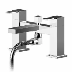 Nuie Sanford Chrome Bath Shower Mixer + Shower Kit - SAN304