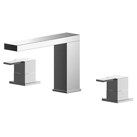 Nuie Sanford Chrome Deck Mounted 3TH Bath Filler - SAN333 3 Nuie Sanford Chrome Deck Mounted 3TH Bath Filler - SAN333