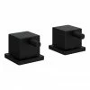 Arezzo Square Matt Black 3/4" Deck Bath Side Valves (Pair) 1 Arezzo Square Matt Black 3/4" Deck Bath Side Valves (Pair) -Bath Taps Shop SQ SV BLK n p