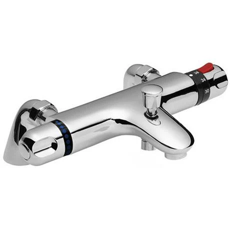 Modern Chrome Thermostatic Bath Shower Mixer Tap + Slider Shower Rail Kit 4 Modern Chrome Thermostatic Bath Shower Mixer Tap + Slider Shower Rail Kit - Image 2