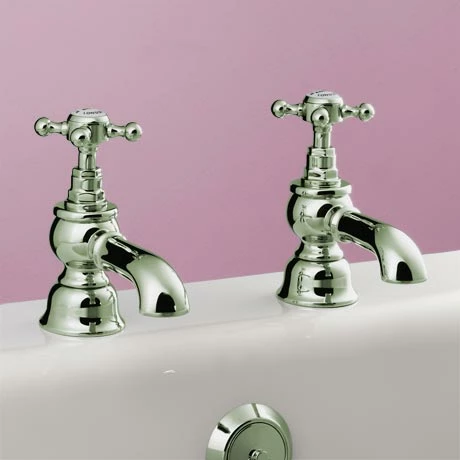 Silverdale Victorian Bath Pillar Taps Nickel 3 Silverdale Victorian Bath Pillar Taps Nickel