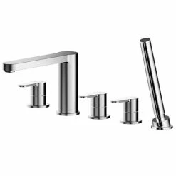 Asquiths Sanctity Deck Mounted Bath Shower Mixer (5TH) With Spout - TAA5126