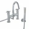 Hudson Reed - Tec Crosshead Bath Shower Mixer with shower kit & wall bracket - TEX354 1 Hudson Reed - Tec Crosshead Bath Shower Mixer with shower kit & wall bracket - TEX354 -Bath Taps Shop TEX354 P