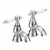 Heritage - Glastonbury Bath Pillar Taps - Chrome - TGRC01 2 Heritage - Glastonbury Bath Pillar Taps - Chrome - TGRC01 -Bath Taps Shop TGRC01 P