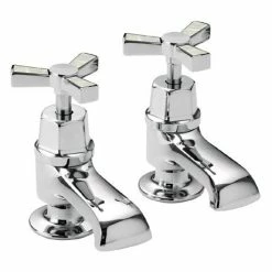 Heritage Gracechurch Mother of Pearl Bath Pillar Taps - TGRDMOP01