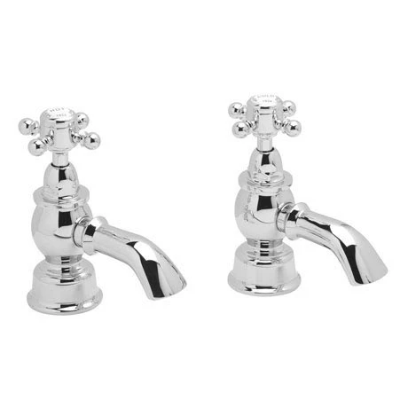 Heritage - Hartlebury Bath Pillar Taps - Chrome - THRC01 3 Heritage - Hartlebury Bath Pillar Taps - Chrome - THRC01