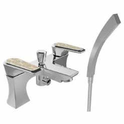 Heritage Lymington Lace Gold Bath Shower Mixer - TLYCG02