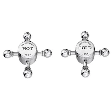 Chatsworth 1928 Traditional Crosshead Pillar Bath Taps 4 Chatsworth 1928 Traditional Crosshead Pillar Bath Taps - Image 2