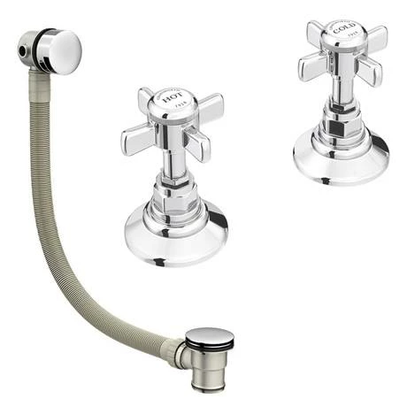 Chatsworth Traditional Deck Bath Side Valves with Freeflow Bath Filler 4 Chatsworth Traditional Deck Bath Side Valves with Freeflow Bath Filler - Image 2