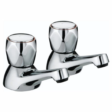 Bristan - Club Bath Taps - Chrome with Metal Heads - VAC-3/4-C-MT 3 Bristan - Club Bath Taps - Chrome with Metal Heads - VAC-3/4-C-MT