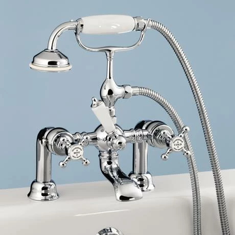 Silverdale Victorian Bath Shower Mixer Taps Chrome 4 Silverdale Victorian Bath Shower Mixer Taps Chrome - Image 2