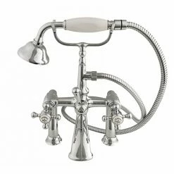 Silverdale Victorian Bath Shower Mixer Taps Chrome