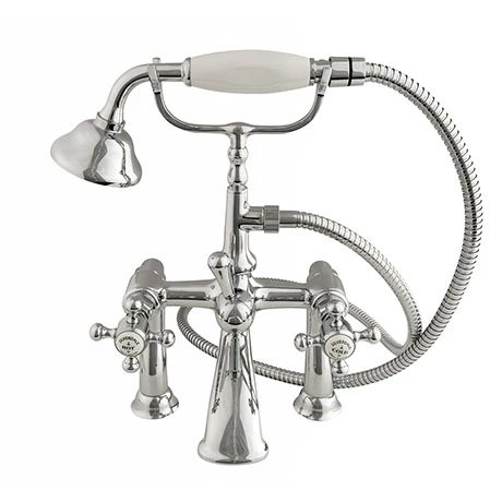 Silverdale Victorian Bath Shower Mixer Taps Chrome 3 Silverdale Victorian Bath Shower Mixer Taps Chrome