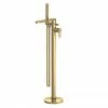Venice Giro Brushed Brass Freestanding Bath Shower Mixer 2 Venice Giro Brushed Brass Freestanding Bath Shower Mixer -Bath Taps Shop VEN128R P