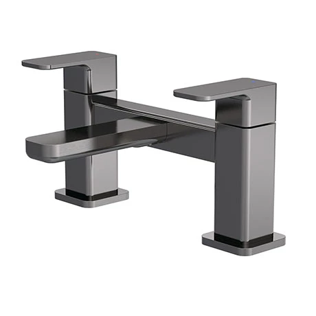Venice Cubo Gunmetal Grey Bath Filler 3 Venice Cubo Gunmetal Grey Bath Filler