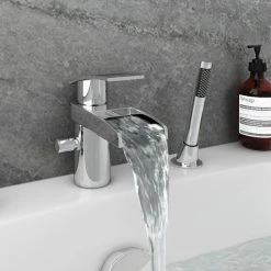 Zen Mono Bath Shower Mixer Tap with Shower Kit