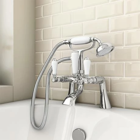 Lancaster Traditional Bath Shower Mixer Tap + Shower Kit 4 Lancaster Traditional Bath Shower Mixer Tap + Shower Kit - Image 2