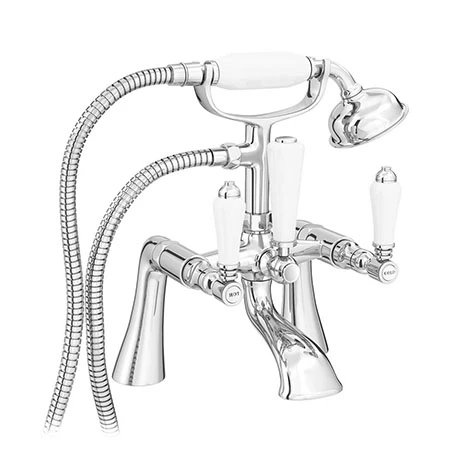 Lancaster Traditional Bath Shower Mixer Tap + Shower Kit 3 Lancaster Traditional Bath Shower Mixer Tap + Shower Kit