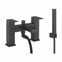 Crosswater Verge Bath Shower Mixer with Shower Kit Matt Black - VR422DM