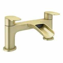 Valencia Brushed Brass Waterfall Bath Filler