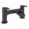 Valencia Matt Black Waterfall Bath Filler 1 Valencia Matt Black Waterfall Bath Filler -Bath Taps Shop VWFT2BLK n p