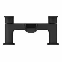 Valencia Matt Black Waterfall Bath Filler 8 Valencia Matt Black Waterfall Bath Filler -Bath Taps Shop VWFT2BLK d2 460