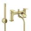 Valencia Brushed Brass Waterfall Bath Shower Mixer incl. Shower Kit 1 Valencia Brushed Brass Waterfall Bath Shower Mixer incl. Shower Kit -Bath Taps Shop VWFT3BB P1