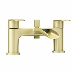 Valencia Brushed Brass Waterfall Bath Shower Mixer incl. Shower Kit 10 Valencia Brushed Brass Waterfall Bath Shower Mixer incl. Shower Kit -Bath Taps Shop VWFT3BB d4 460