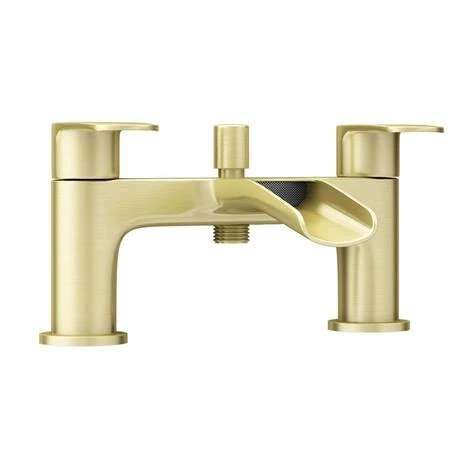 Valencia Brushed Brass Waterfall Bath Shower Mixer incl. Shower Kit 6 Valencia Brushed Brass Waterfall Bath Shower Mixer incl. Shower Kit - Image 4