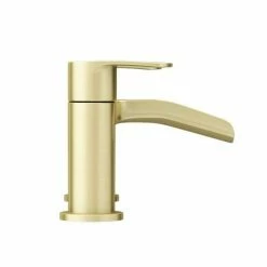 Valencia Brushed Brass Waterfall Bath Shower Mixer incl. Shower Kit 11 Valencia Brushed Brass Waterfall Bath Shower Mixer incl. Shower Kit -Bath Taps Shop VWFT3BB d5 460