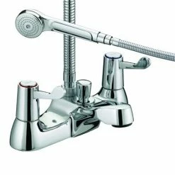 Bristan - Value Lever Bath Shower Mixer - Chrome Plated w/ Ceramic Disc Valves - VAL-BSM-C-CD